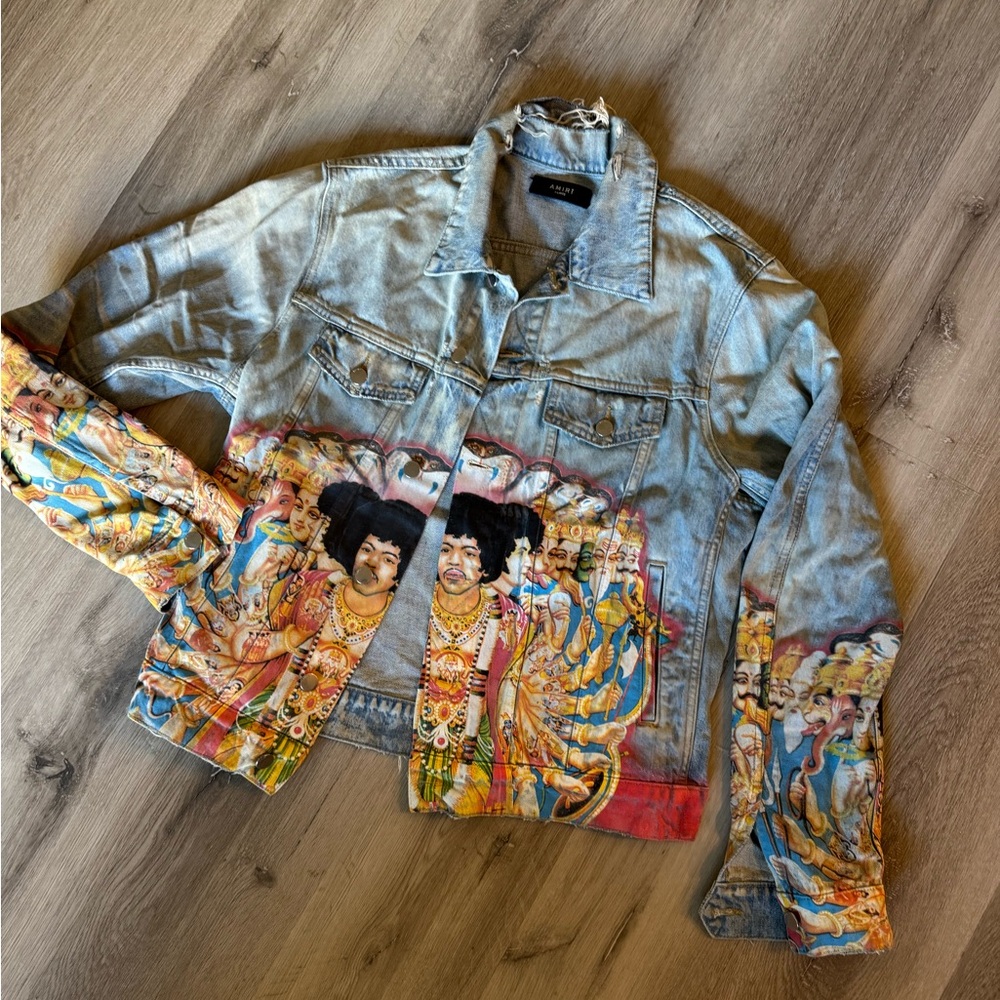 AMIRI Multicolor Graphic Denim Jacket